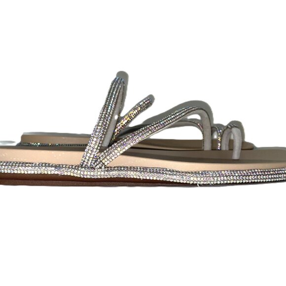 New In Box Size 9.5 MIX No. 6 Milinda Strappy Rhinestone Flat Sandal - Picture 5 of 7